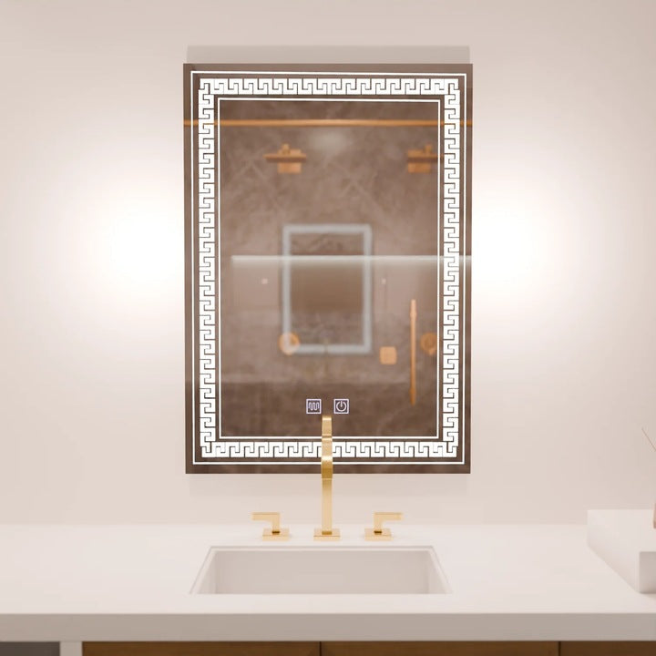 Oglinda LED Rectangulara 60x80cm Touch Sistem Dezaburire E27S 60x80CM / FRAMELESS LED MIRROR