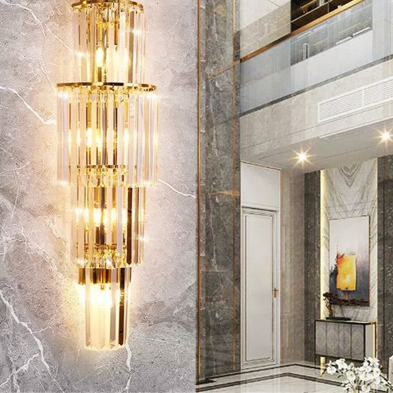 Aplica Perete Cristal Luxury Golden Deluxe 65cm AURIE / CRISTAL / APLICA PERETE Wall Light Fixtures
