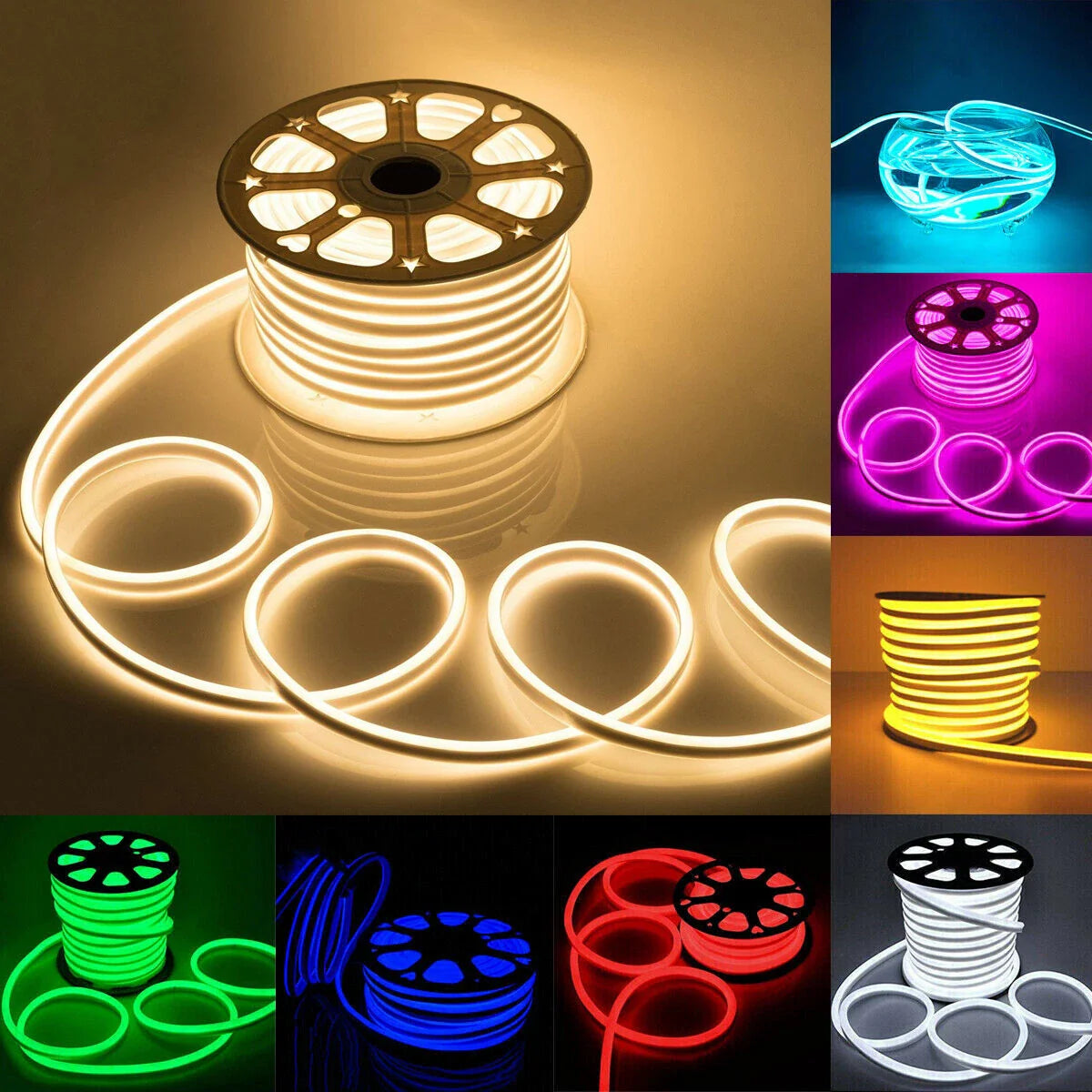 Rola Furtun LED NEON FLEX RGB 220V - 100M RGB / IP65-EXTERIOR / 10W LED Strips
