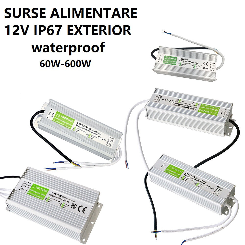Sursa Alimentare 12V Waterproof Ip67 Power Supply