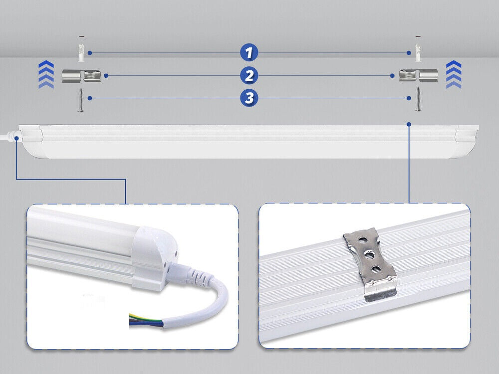Tub Led T8 Transparent Suport Inclus 60Cm 8W Interconectabil