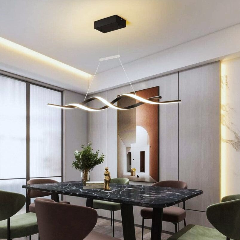 Lustra Led Suspendata Black Swan Echivalent 300W Lighting Fixtures