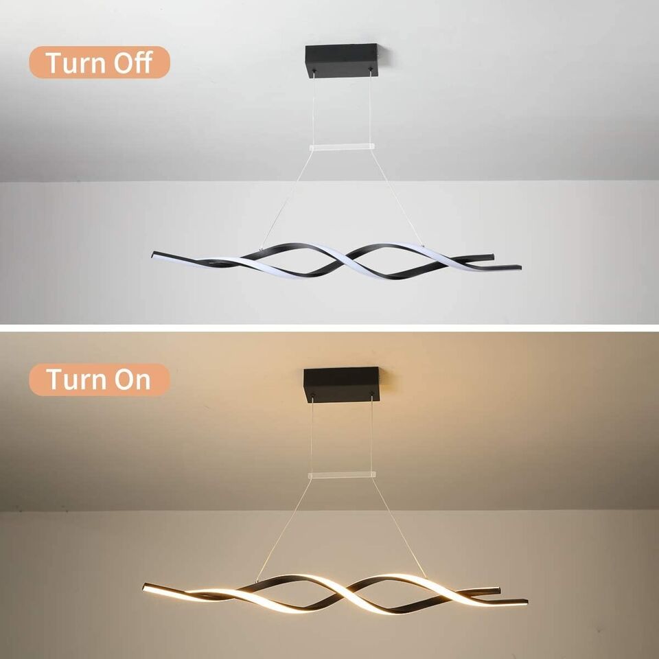 Lustra Led Suspendata Black Swan Echivalent 300W Lighting Fixtures