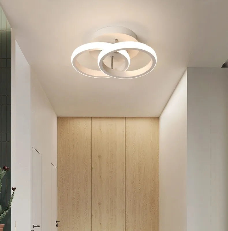 Lustra Led 28W Double Ring Alb Echivalent 150W Lighting Fixtures