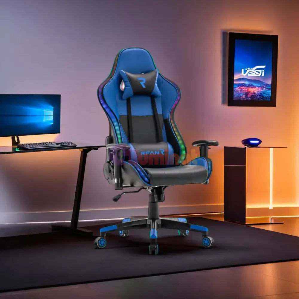 Scaun De Gaming Premium Immersion Chairs Blue Boc-778