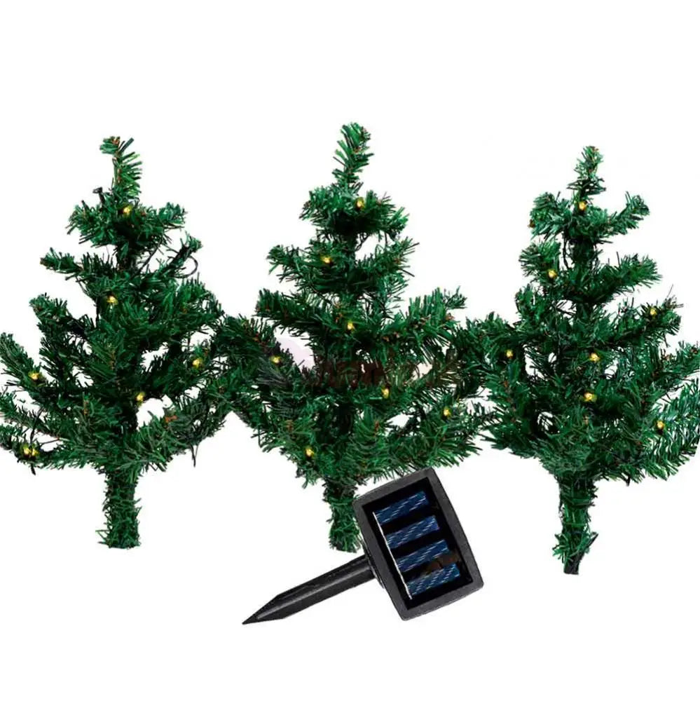 Set 3 Braduti Artificiali Craciun Solari 47Cm Christmas Tree