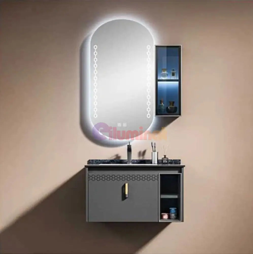 Set Mobilier Baie 100Cm Serenity Gray Bathroom Furniture