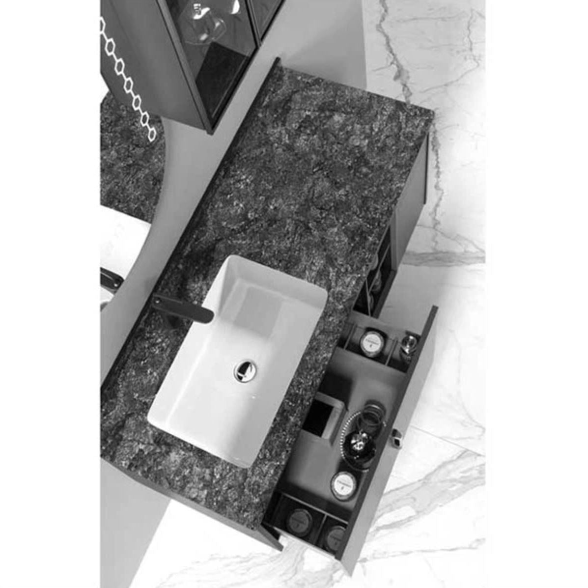 Set Mobilier Baie 100Cm Serenity Gray Bathroom Furniture