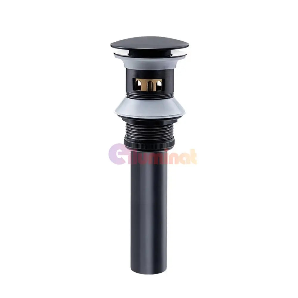 Sifon Lavoar Negru Cu Sistem De Prea Plin Sink Faucet