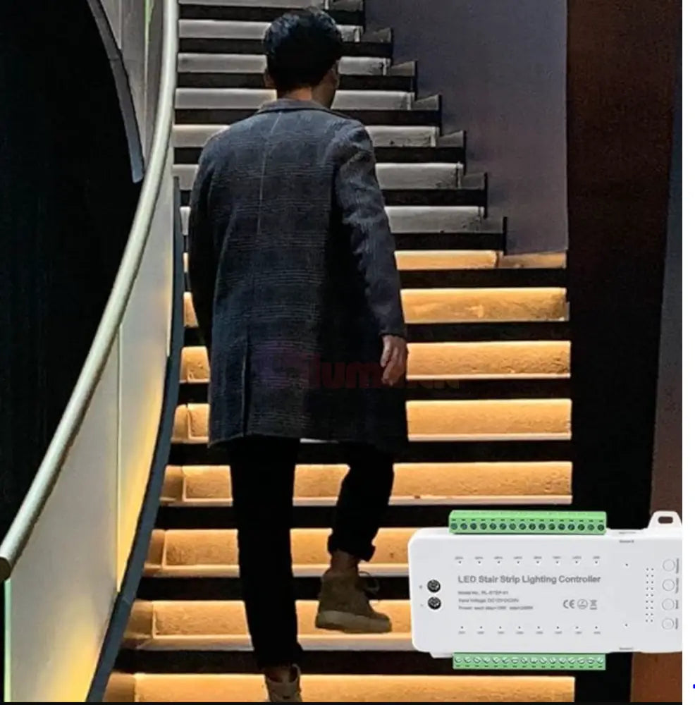 Sistem Iluminare Trepte Cu Banda Led Si Senzori - 17 Maxim Strips