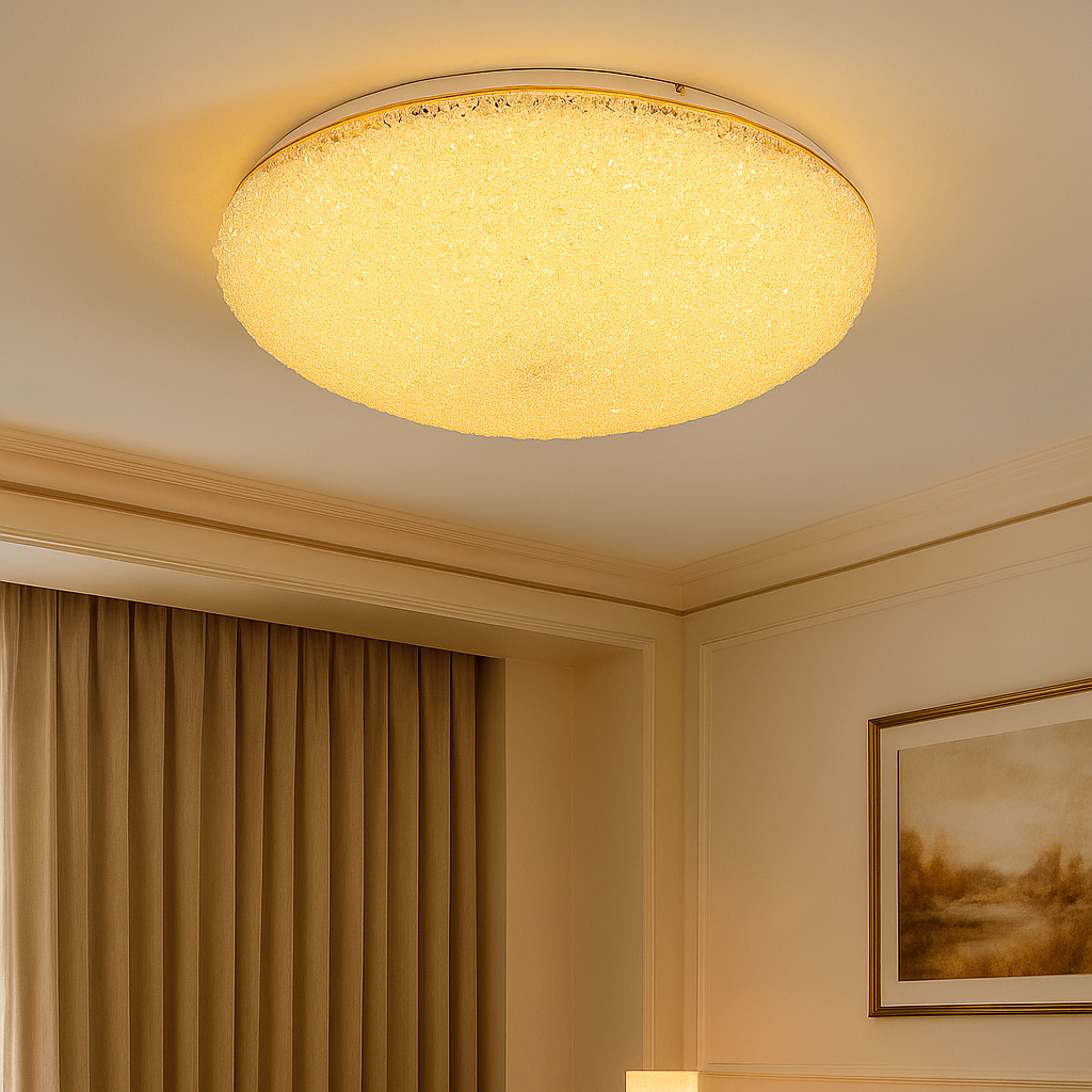 Lustra Aplicata Crystal Golden Sponge Dome Lighting Fixtures