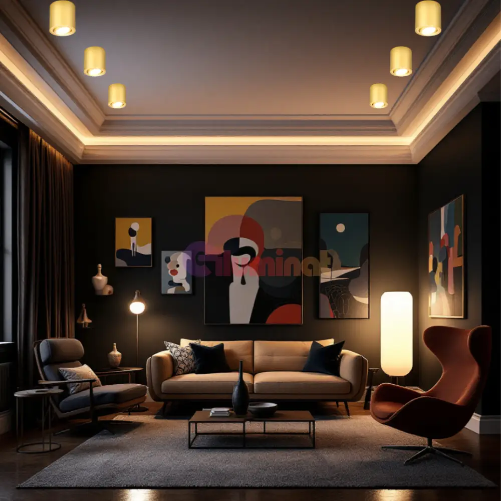 Spot Aplicat Cilindric Auriu Dulie Gu10 10CM SPOT LED APLICAT / GU10 / AURIU led ceiling light