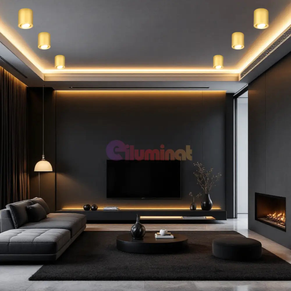 Spot Aplicat Cilindric Auriu Dulie Gu10 10CM SPOT LED APLICAT / GU10 / AURIU led ceiling light