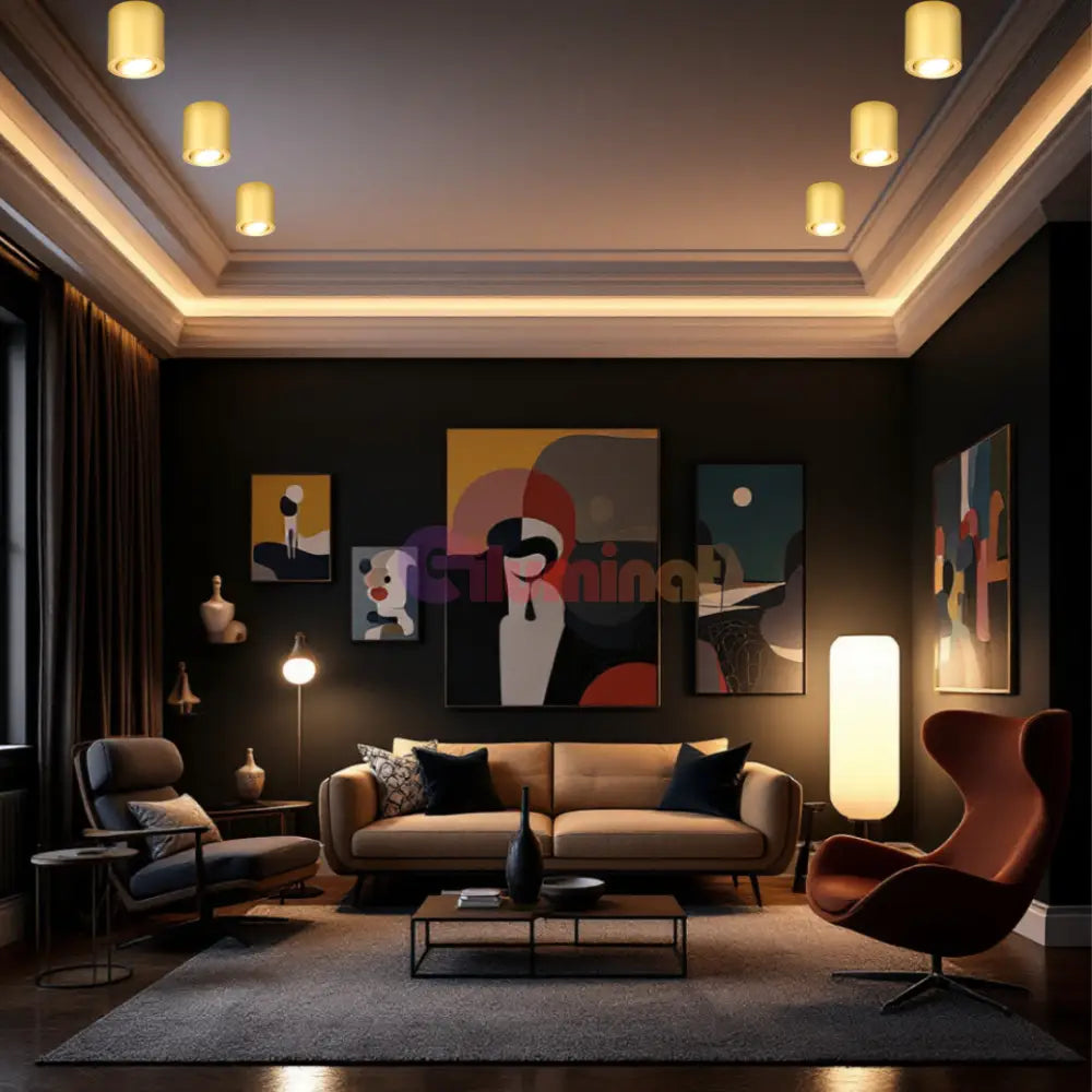 Spot Aplicat Cilindric Auriu Dulie Gu10 10CM SPOT LED APLICAT / GU10 / AURIU led ceiling light