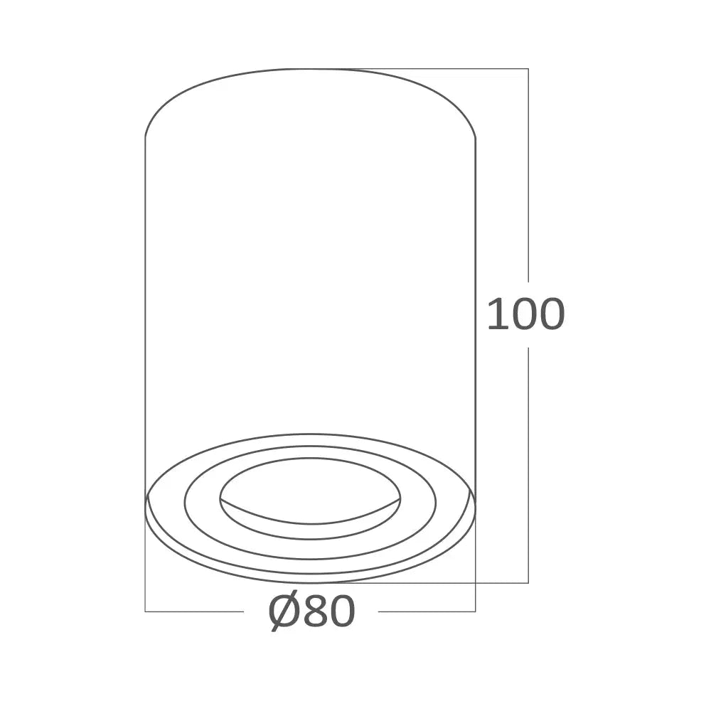 Spot Aplicat Cilindric Negru Dulie Gu10 10Cm Led Ceiling Light
