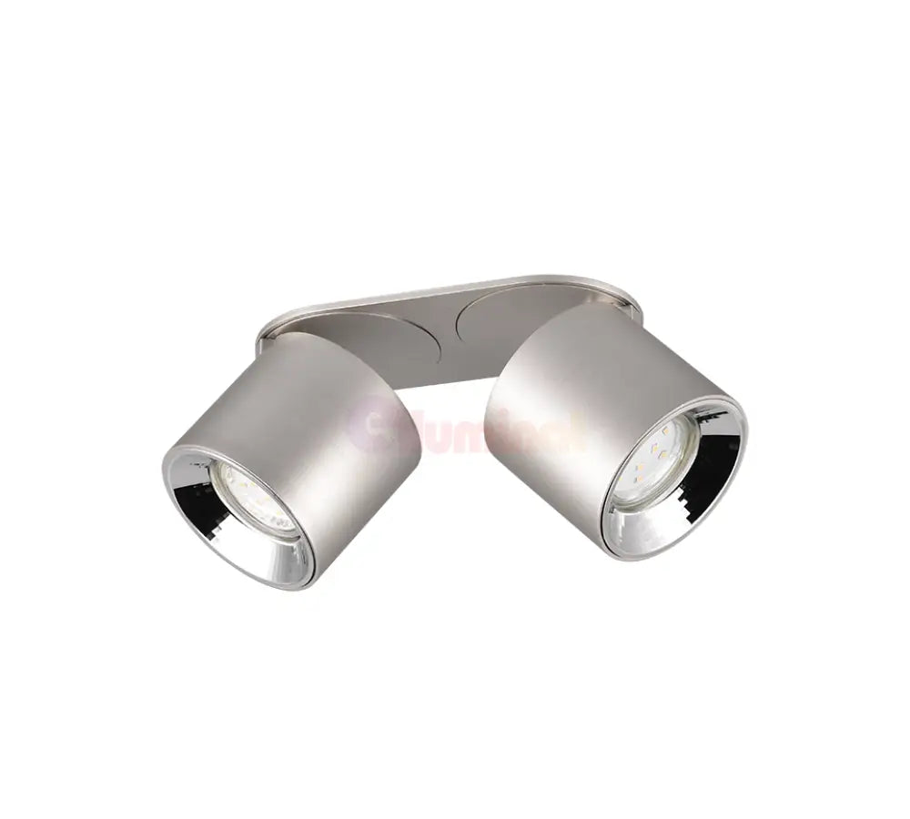 Spot LED Cilindric Aplicat Argintiu Dulie 2xGU10 Ø18x12CM led ceiling light