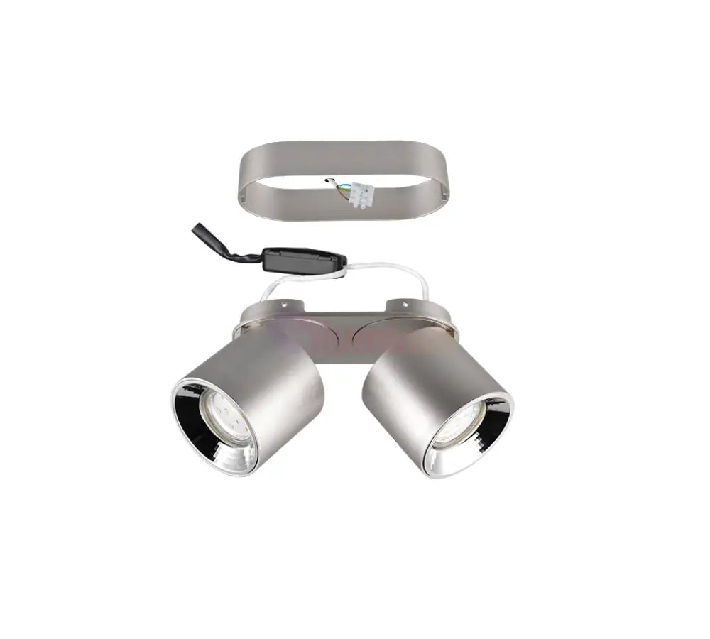 Spot LED Cilindric Aplicat Argintiu Dulie 2xGU10 Ø18x12CM led ceiling light