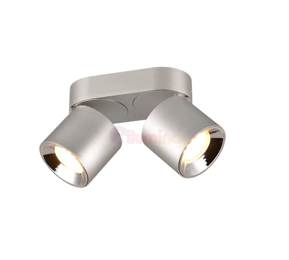Spot LED Cilindric Aplicat Argintiu Dulie 2xGU10 Ø18x12CM led ceiling light