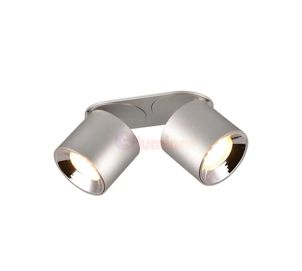 Spot LED Cilindric Aplicat Argintiu Dulie 2xGU10 Ø18x12CM led ceiling light