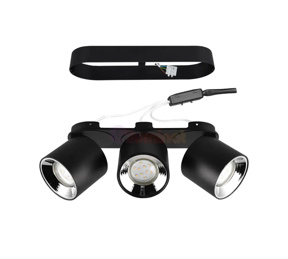 Spot LED Cilindric Aplicat Negru Dulie 3xGU10 L27.3 x H12CM led ceiling light