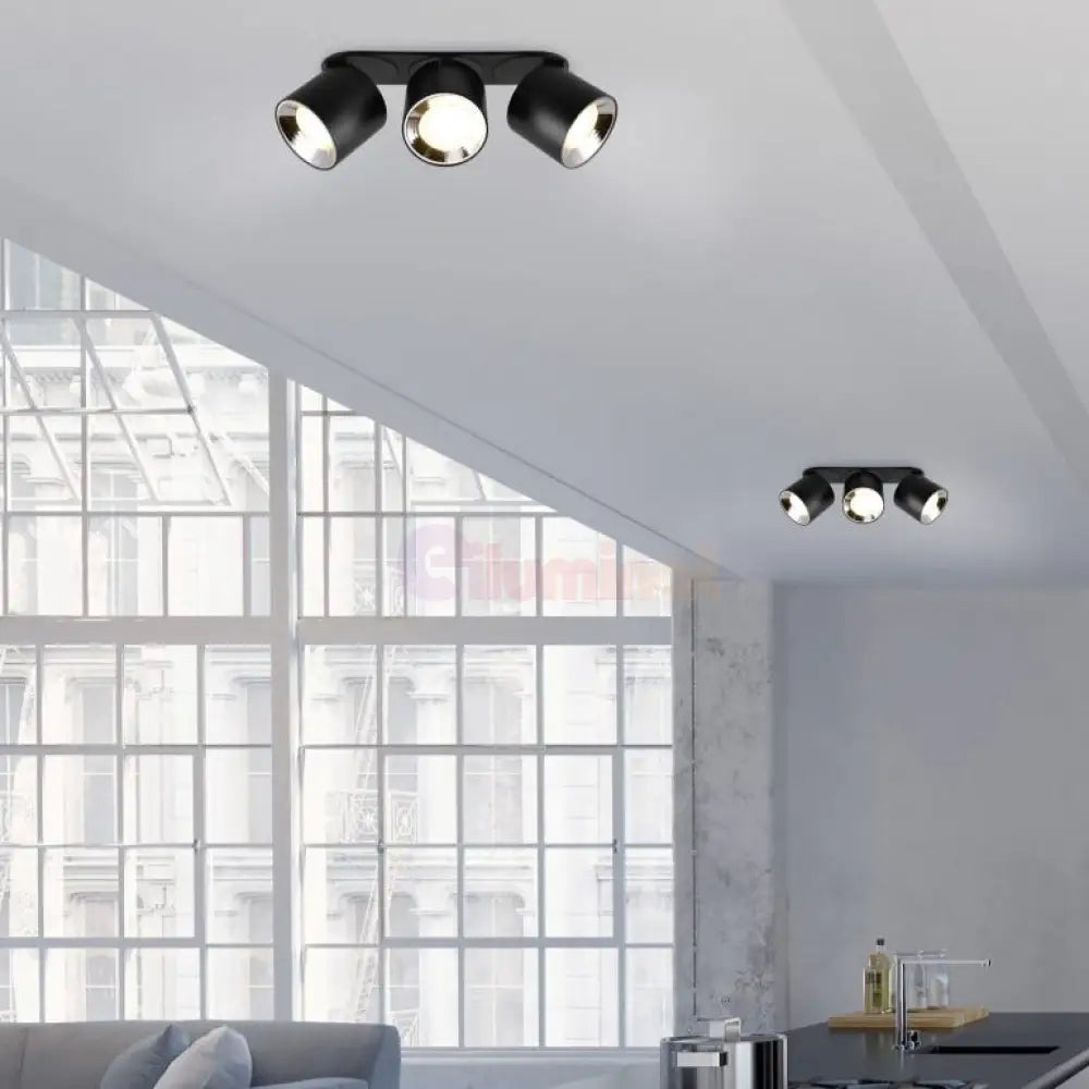 Spot LED Cilindric Aplicat Negru Dulie 3xGU10 L27.3 x H12CM led ceiling light