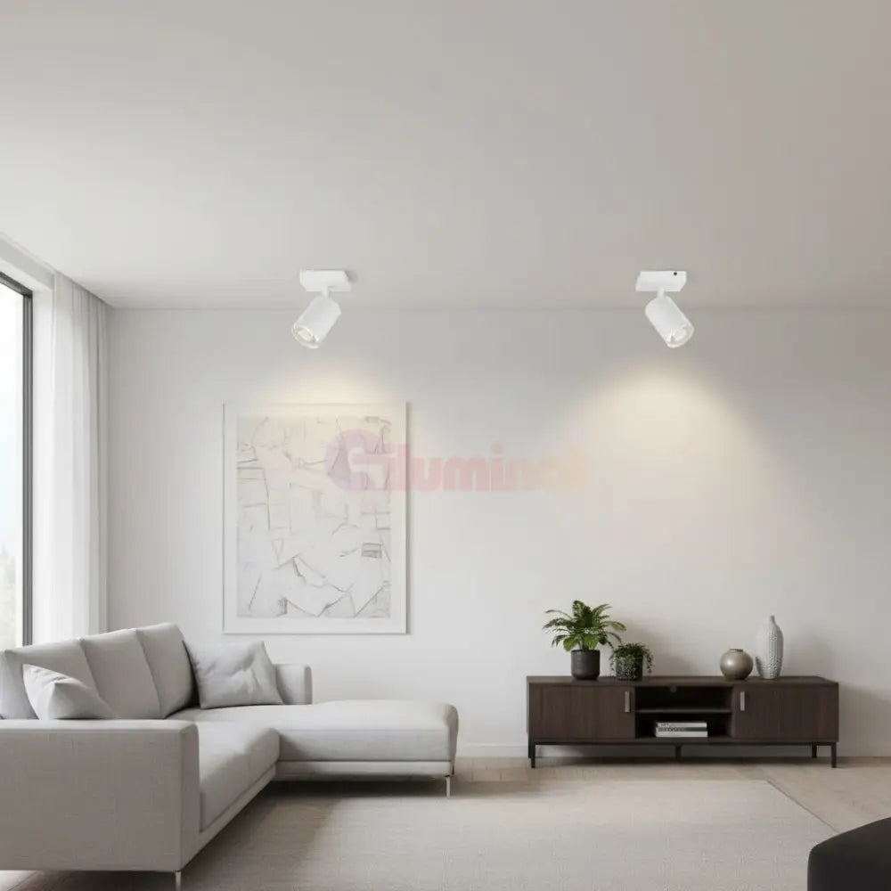 Spot Aplicat Orientabil Rotund Alb Dulie GU10 Ø55x120mm led ceiling light