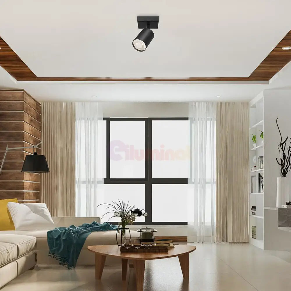 Spot Aplicat Orientabil Rotund Negru Dulie GU10 Ø55x120mm led ceiling light