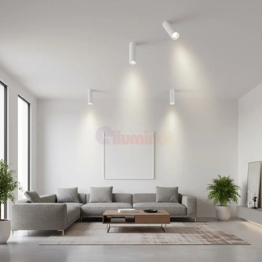 Spot Aplicat Rotund Alb Dulie GU10 Ø55x200mm led ceiling light