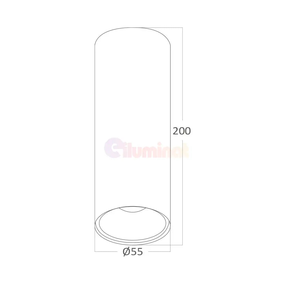 Spot Aplicat Rotund Alb Dulie GU10 Ø55x200mm led ceiling light