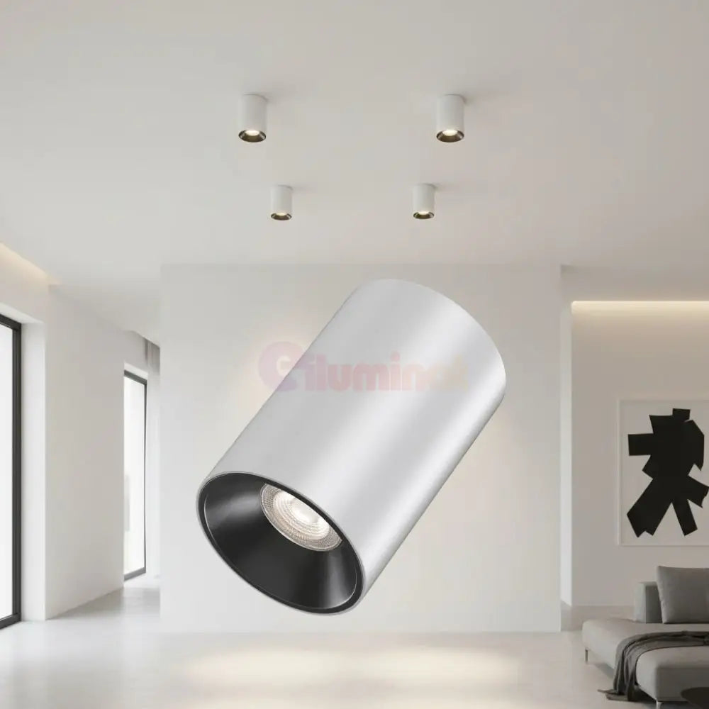 Spot Aplicat Rotund Alb & Negru Dulie GU10 Ø80x117mm led ceiling light