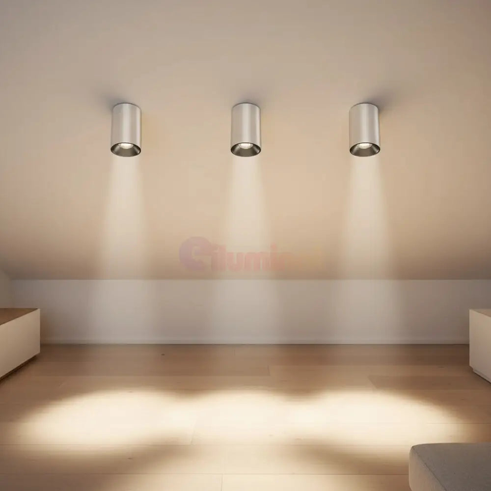 Spot Aplicat Rotund Alb & Negru Dulie GU10 Ø94x145mm led ceiling light