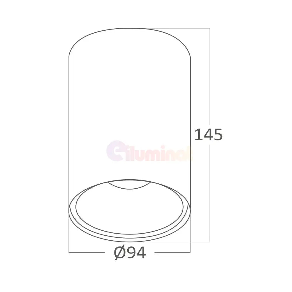 Spot Aplicat Rotund Alb & Negru Dulie GU10 Ø94x145mm led ceiling light
