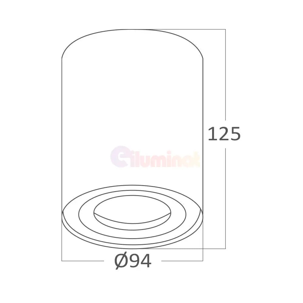 Spot Aplicat Rotund Fascicul Reglabil Negru Dulie GU10 Ø94x125mm led ceiling light