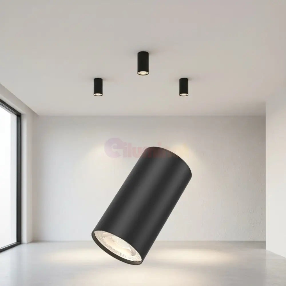 Spot Aplicat Rotund Negru Dulie GU10 Ø55x102mm led ceiling light