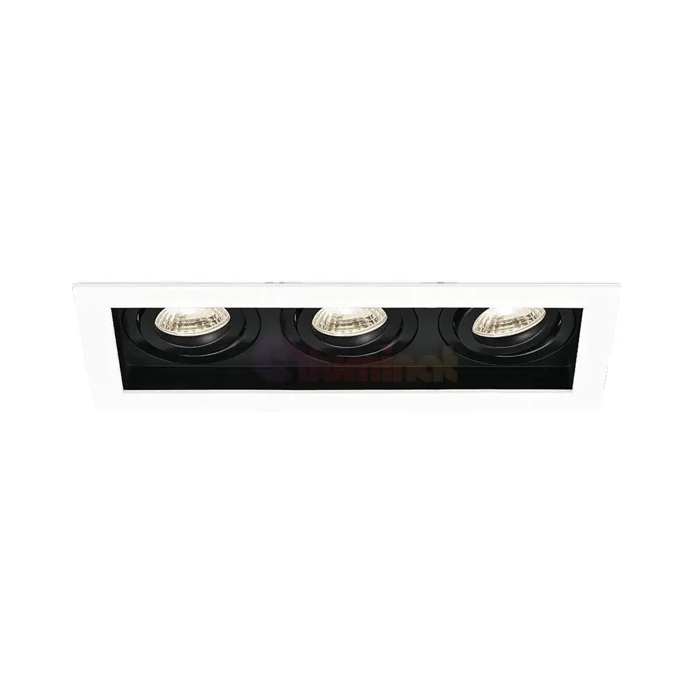 Spot Incastrat Dreptunghiular Fascicul Reglabil Alb & Negru Dulie 3xGU10 L270xH33mm led ceiling light