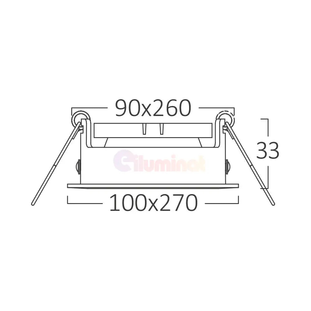 Spot Incastrat Dreptunghiular Fascicul Reglabil Alb & Negru Dulie 3xGU10 L270xH33mm led ceiling light