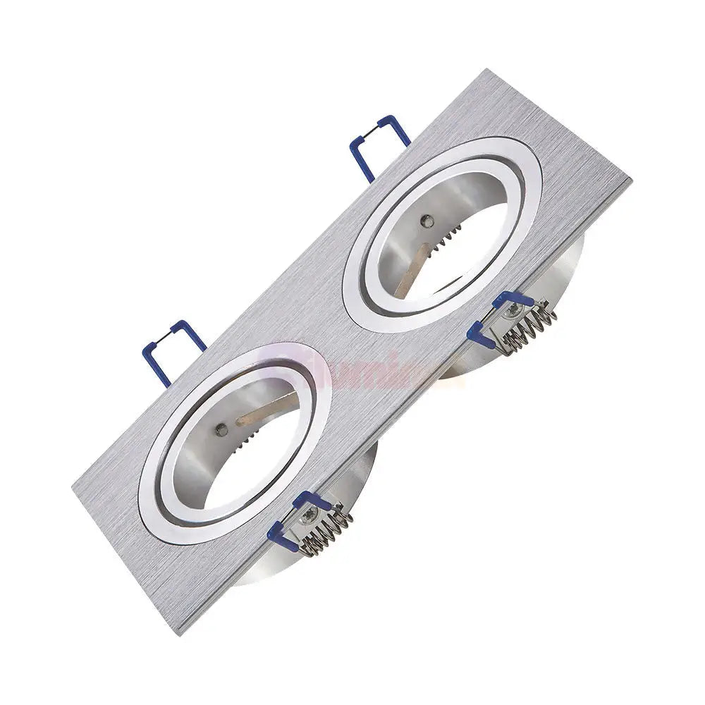 Spot Incastrat Dreptunghiular Fascicul Reglabil Argintiu Dulie 2xMR16 L170xH25mm led ceiling light