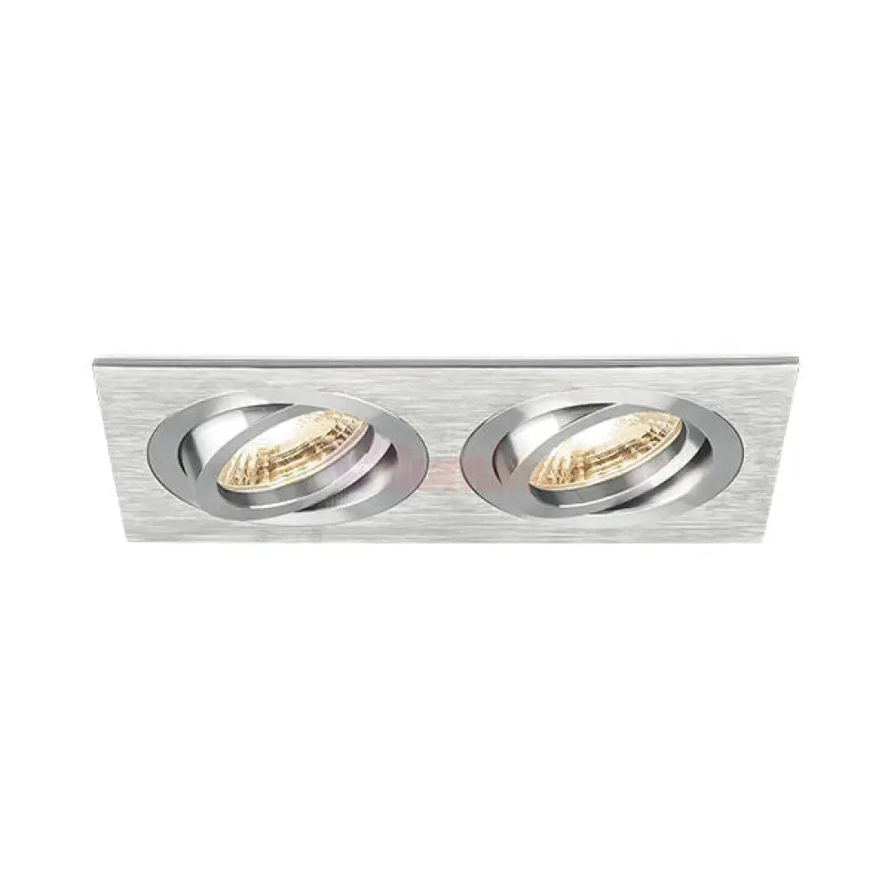 Spot Incastrat Dreptunghiular Fascicul Reglabil Argintiu Dulie 2xMR16 L170xH25mm led ceiling light