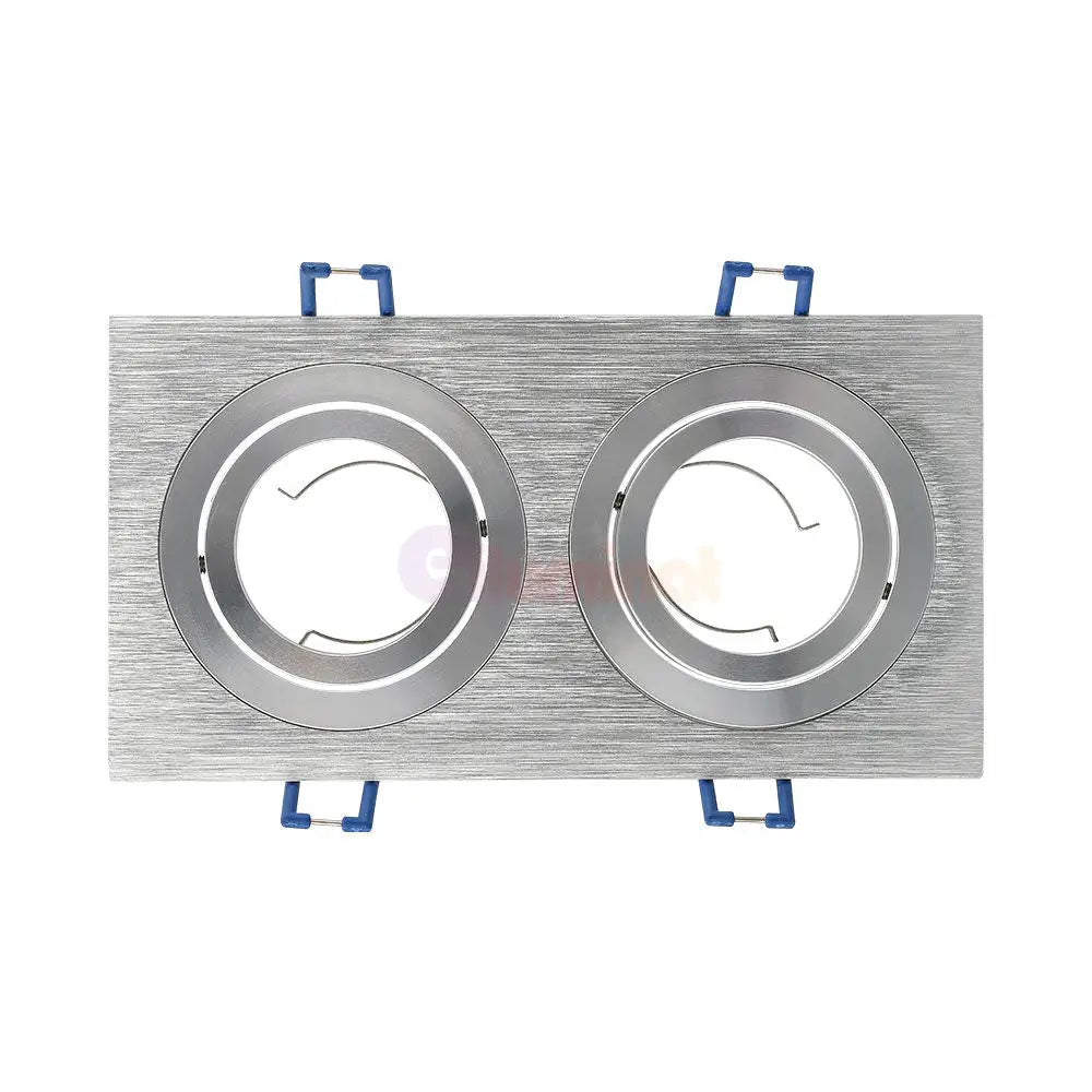 Spot Incastrat Dreptunghiular Fascicul Reglabil Argintiu Dulie 2xMR16 L170xH25mm led ceiling light