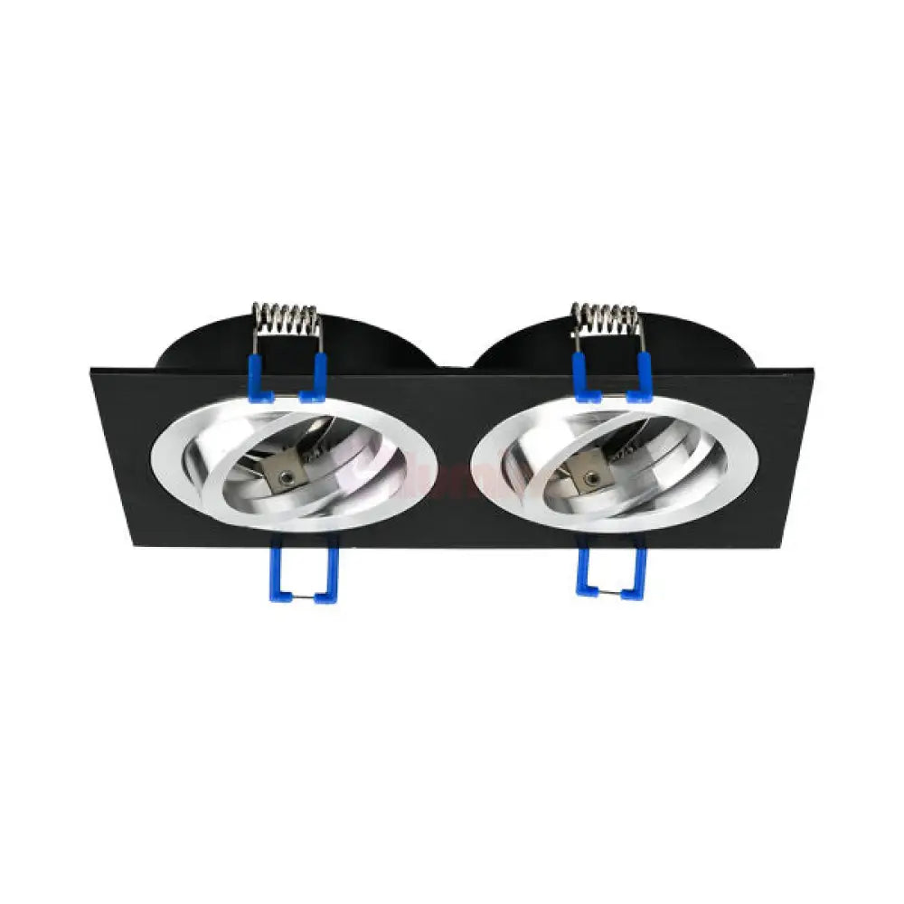 Spot Incastrat Dreptunghiular Fascicul Reglabil Negru & Argintiu Dulie 2xMR16 L170xH25mm led ceiling light