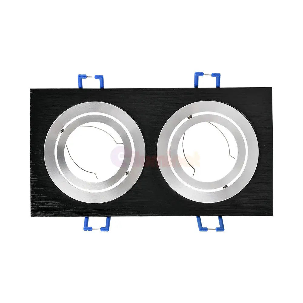 Spot Incastrat Dreptunghiular Fascicul Reglabil Negru & Argintiu Dulie 2xMR16 L170xH25mm led ceiling light