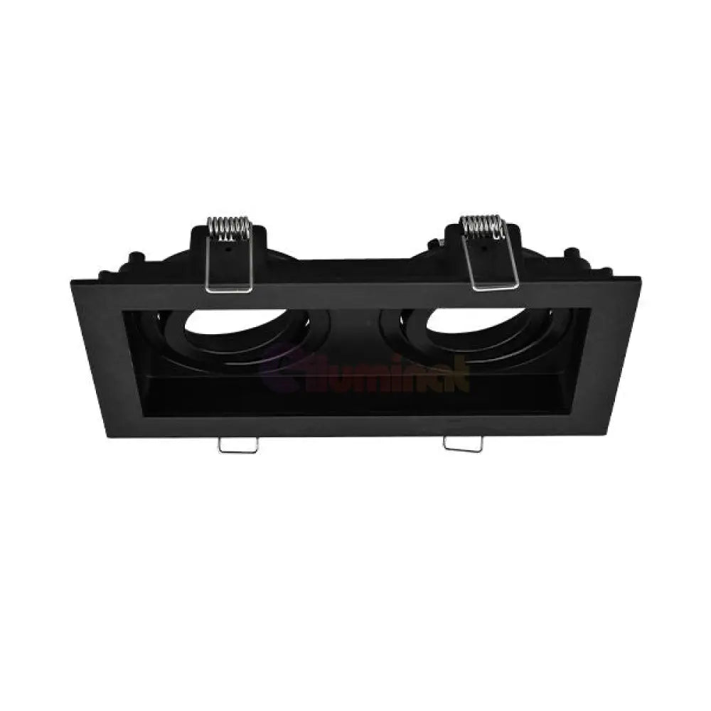 Spot Incastrat Dreptunghiular Fascicul Reglabil Negru Dulie 2xGU10 L185xH33mm led ceiling light