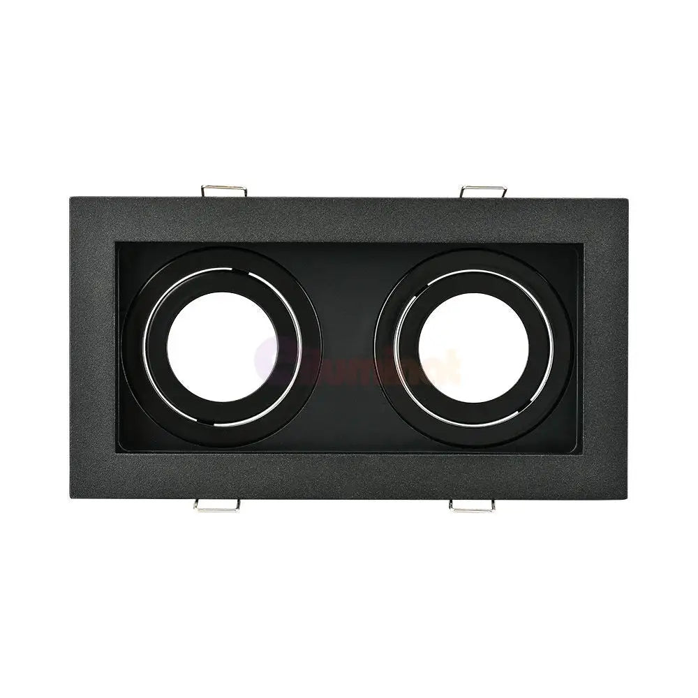 Spot Incastrat Dreptunghiular Fascicul Reglabil Negru Dulie 2xGU10 L185xH33mm led ceiling light