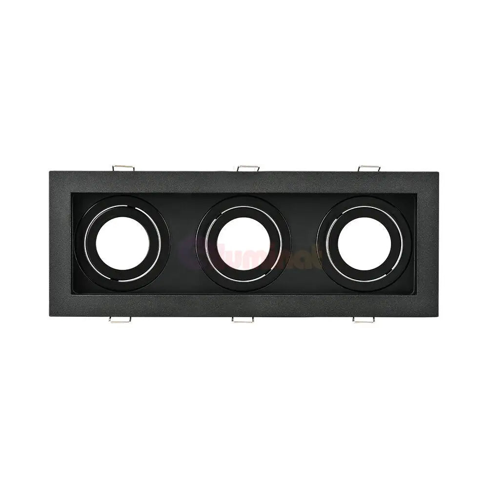 Spot Incastrat Dreptunghiular Fascicul Reglabil Negru Dulie 3xGU10 L270xH33mm led ceiling light
