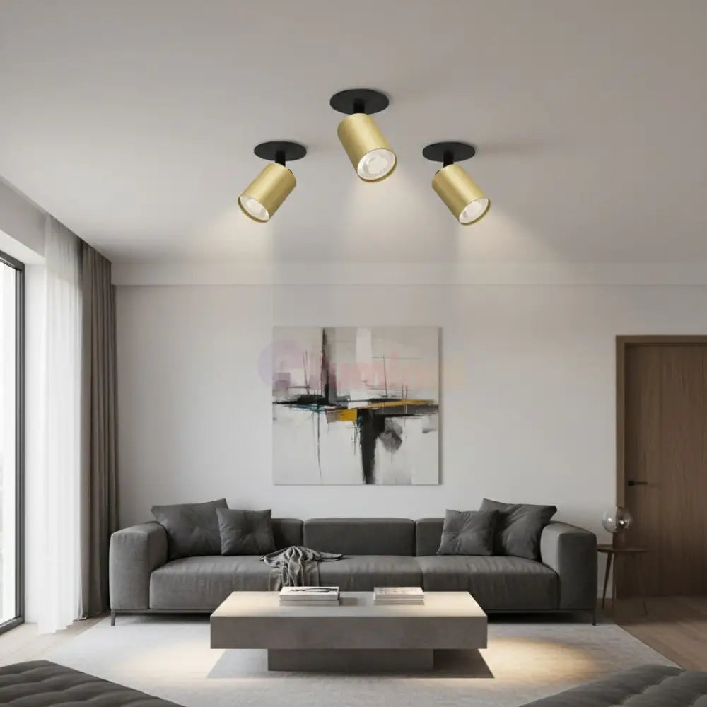 Spot Incastrat Orientabil Rotund Negru & Auriu Dulie GU10 Ø55x83mm led ceiling light