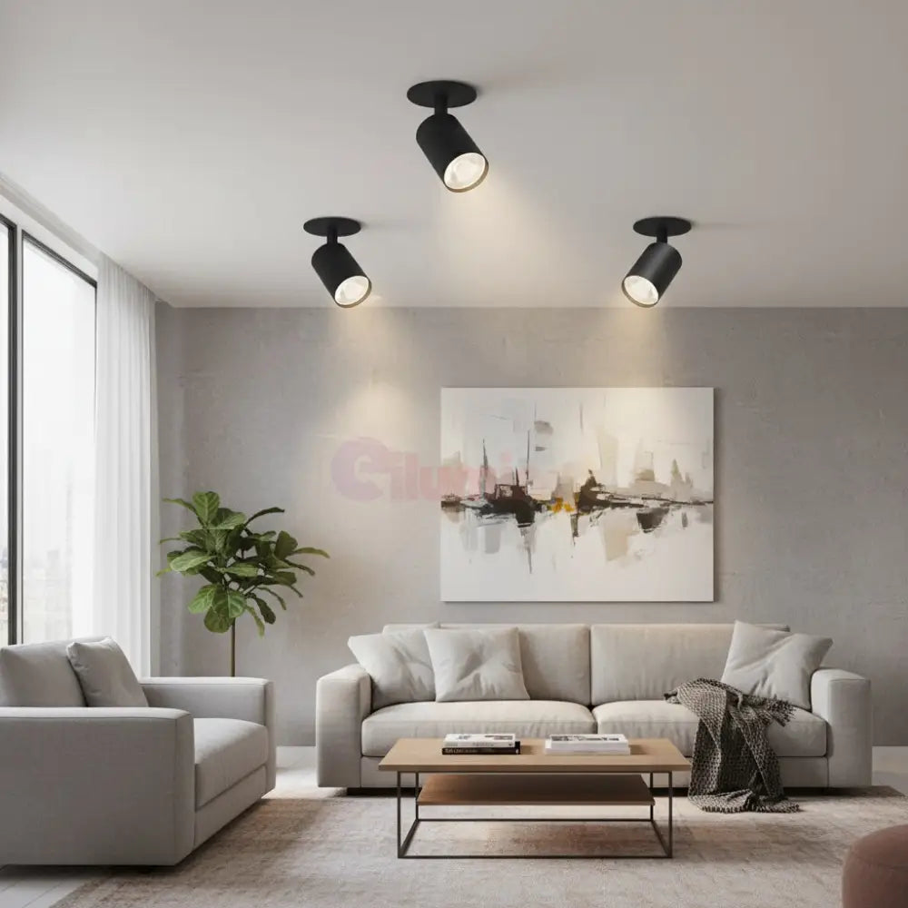 Spot Incastrat Orientabil Rotund Negru Dulie GU10 Ø55x83mm led ceiling light