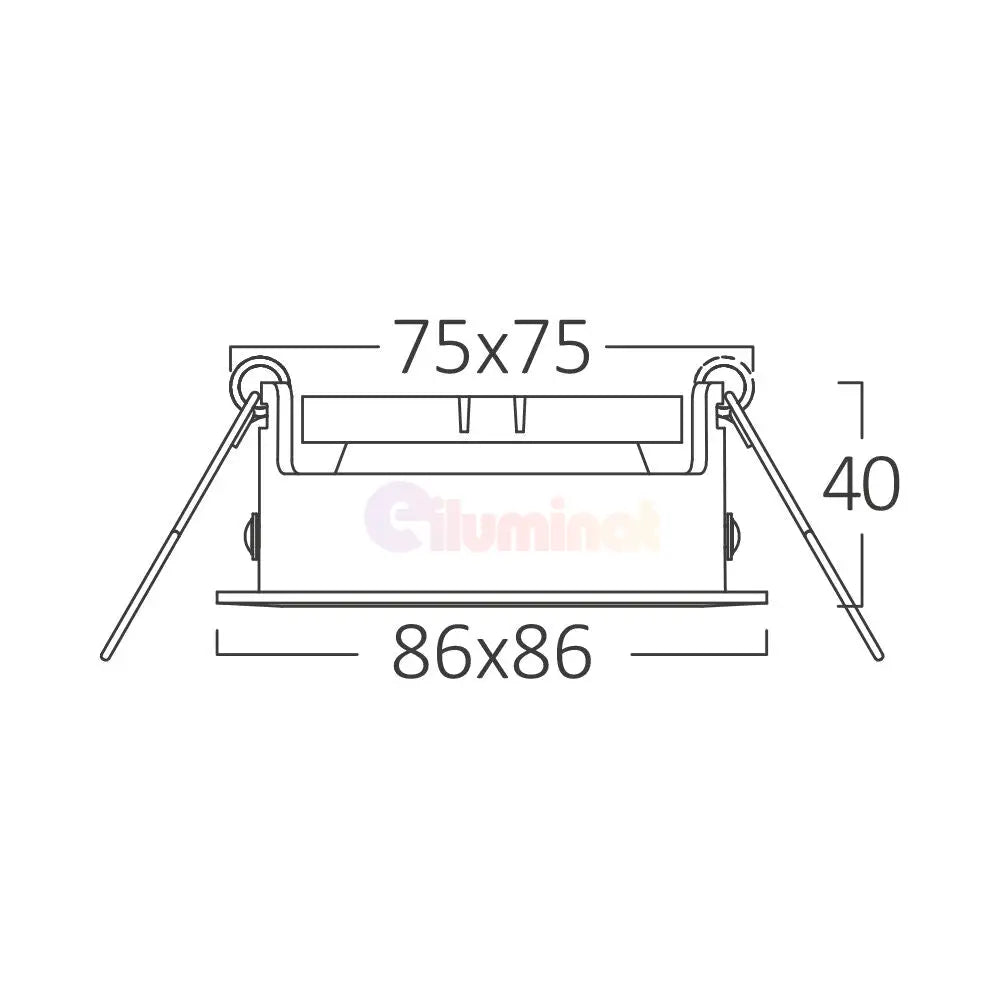 Spot Incastrat Patrat Alb Dulie MR16 L86xH40mm led ceiling light