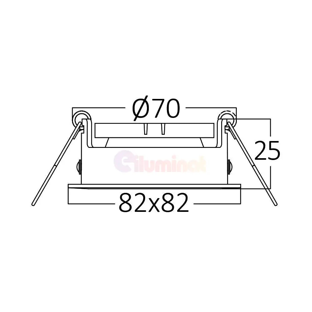 Spot Incastrat Patrat Fascicul Reglabil Argintiu Dulie MR16 L82xH25mm led ceiling light