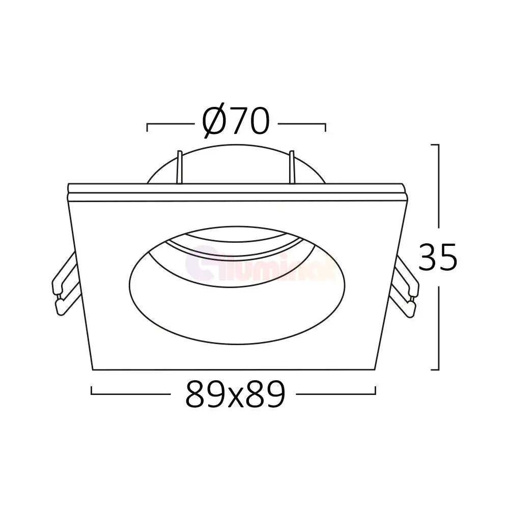 Spot Incastrat Patrat IP54 Alb Dulie MR16 L84xH38mm led ceiling light