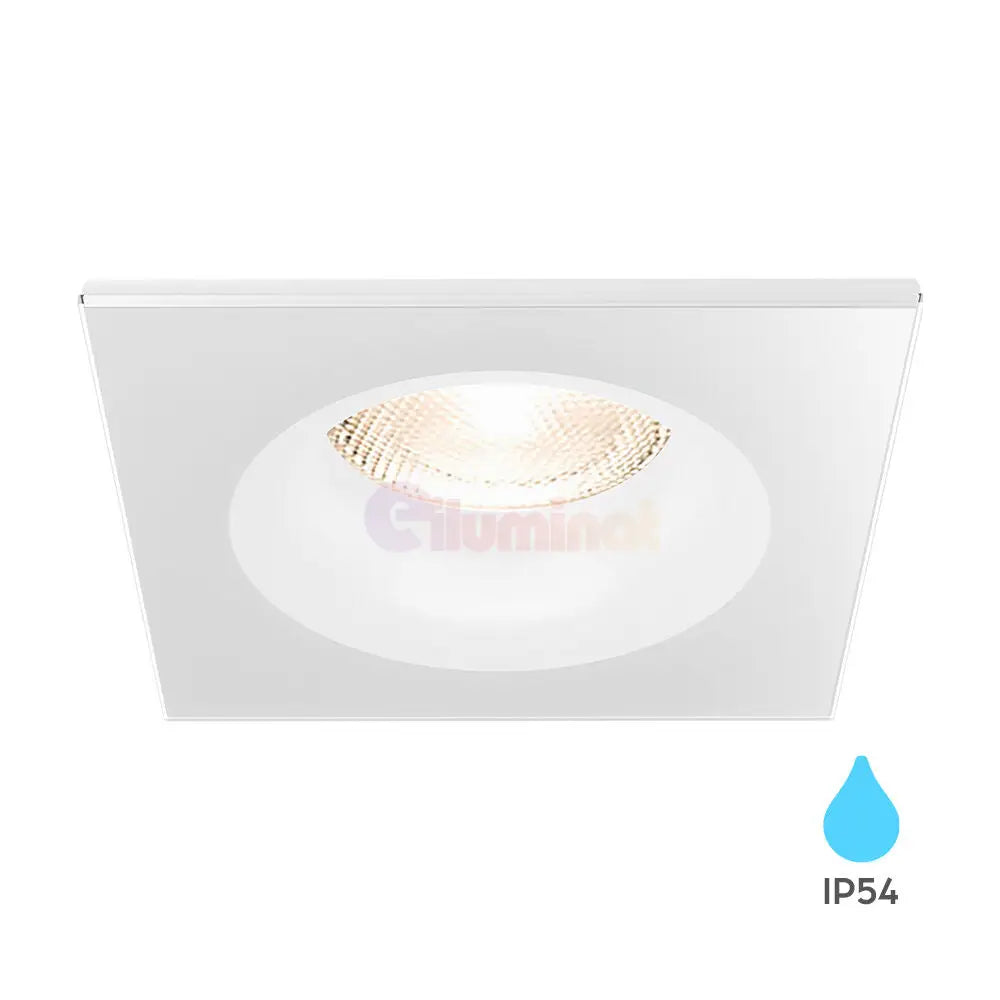 Spot Incastrat Patrat IP54 Alb Dulie MR16 L84xH38mm led ceiling light